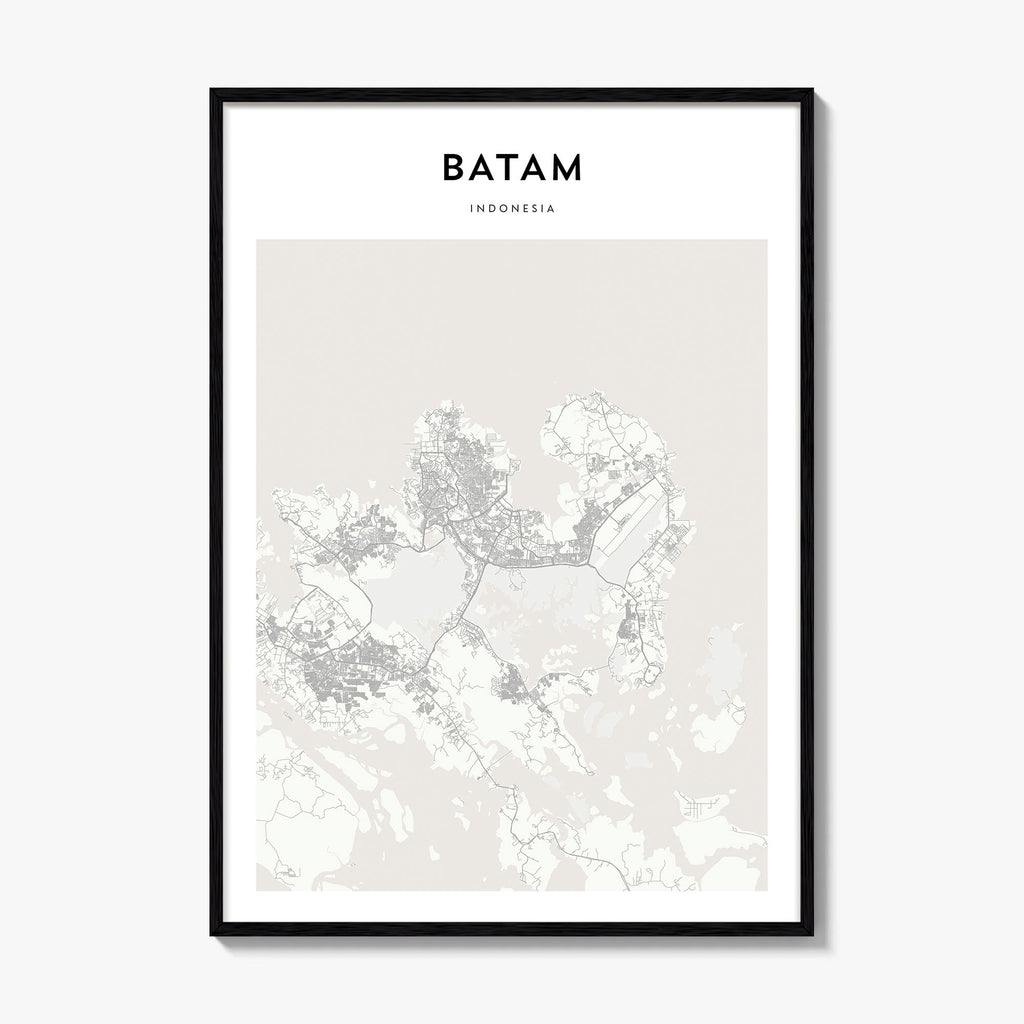 Batam Map Poster