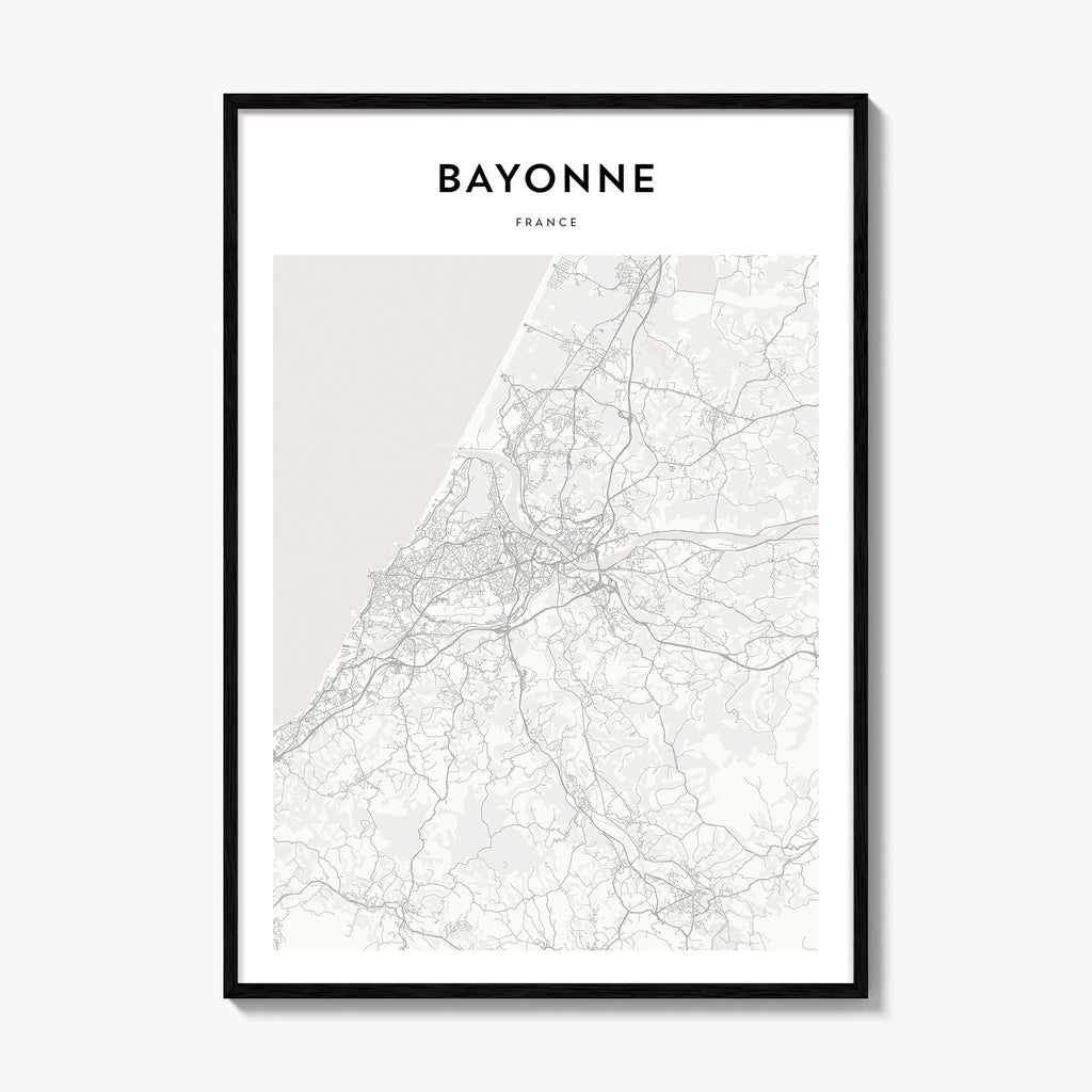 Bayonne France Map Poster