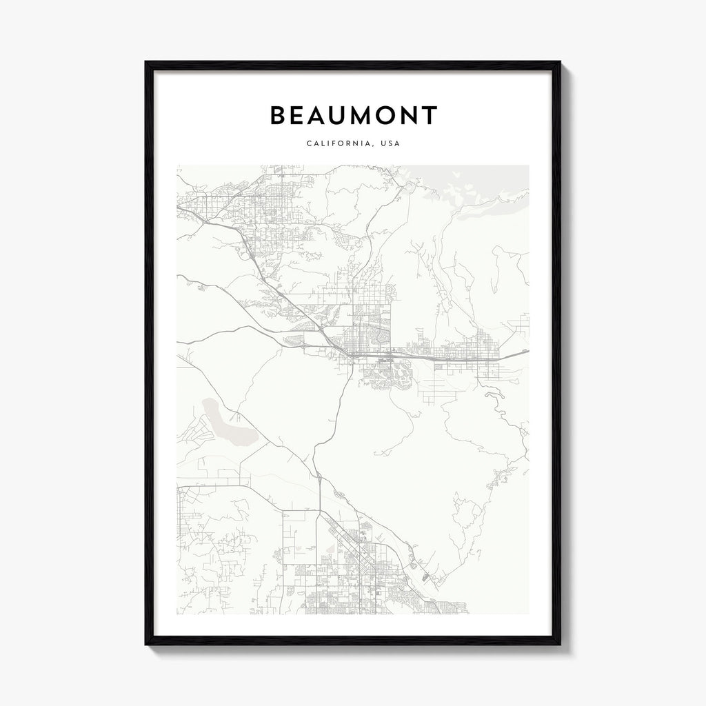 Beaumont California Map Poster