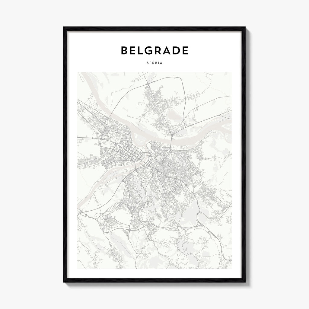 Belgrade Map Poster