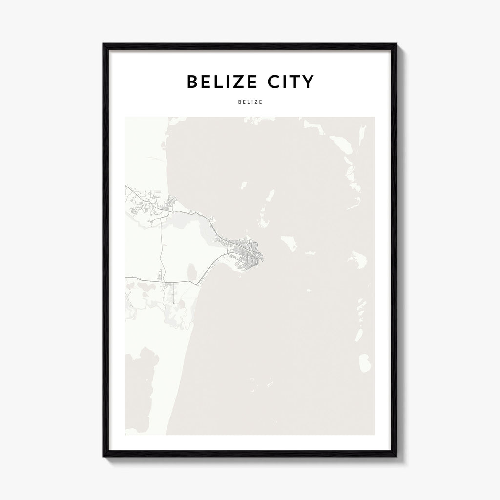 Belize City Map Poster