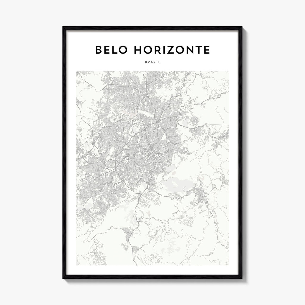 Belo Horizonte Map Poster