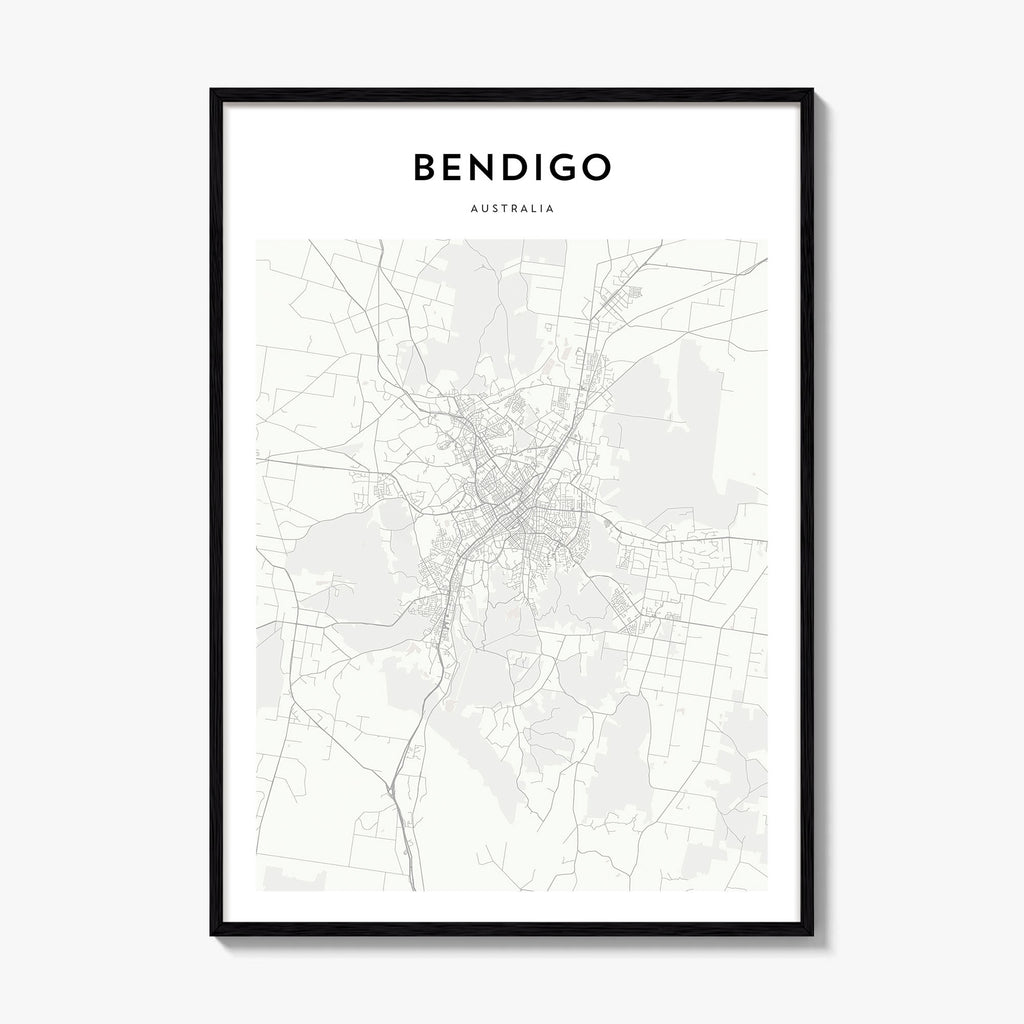 Bendigo Map Poster