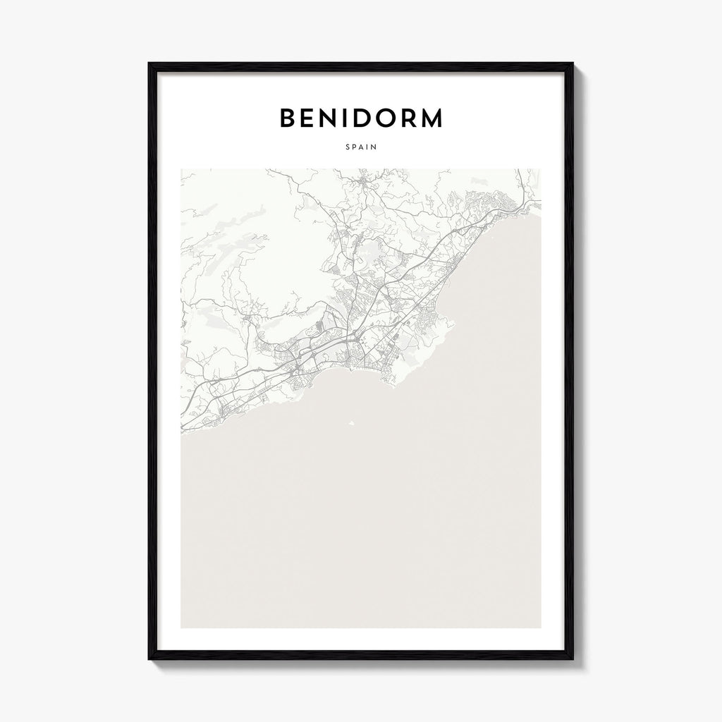 Benidorm Map Poster