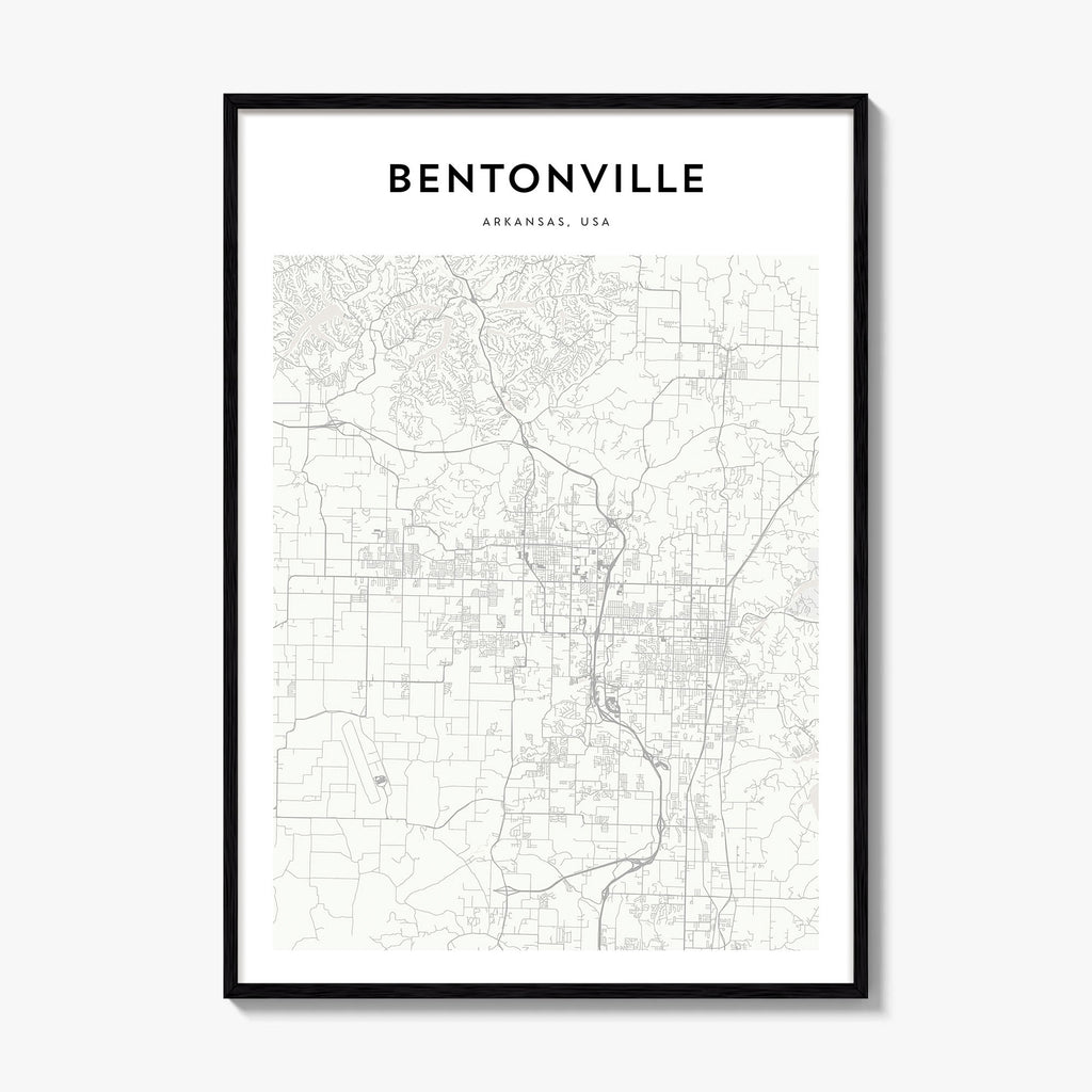 Bentonville Map Poster