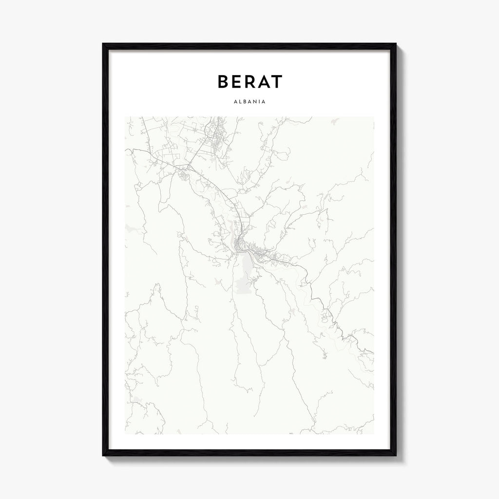 Berat Map Poster