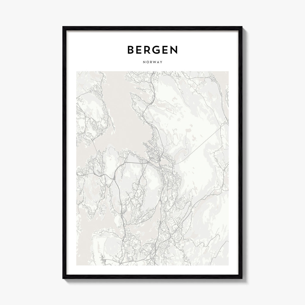 Bergen Map Poster