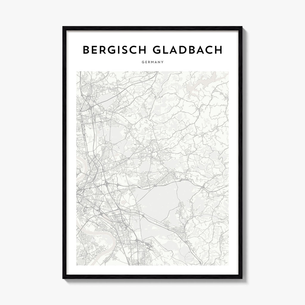Bergisch Gladbach Map Poster