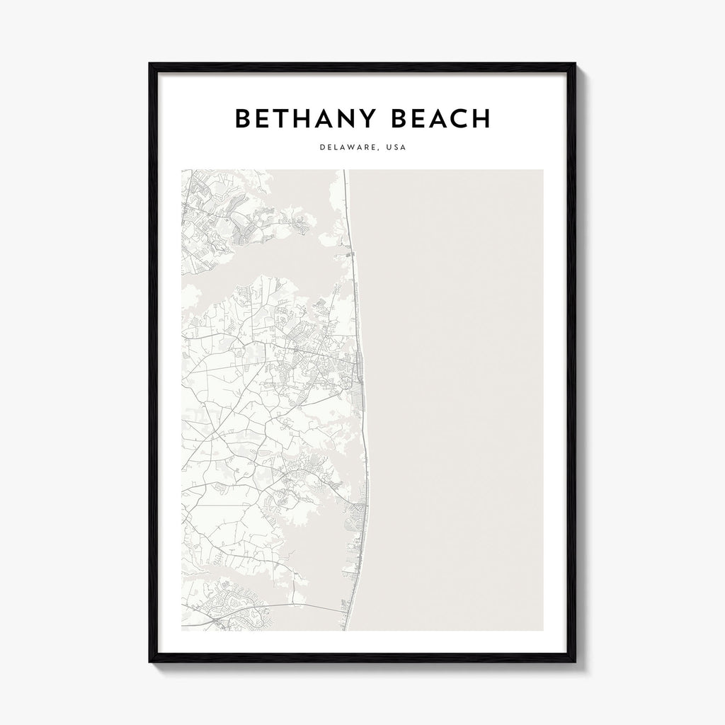 Bethany Beach Map Poster