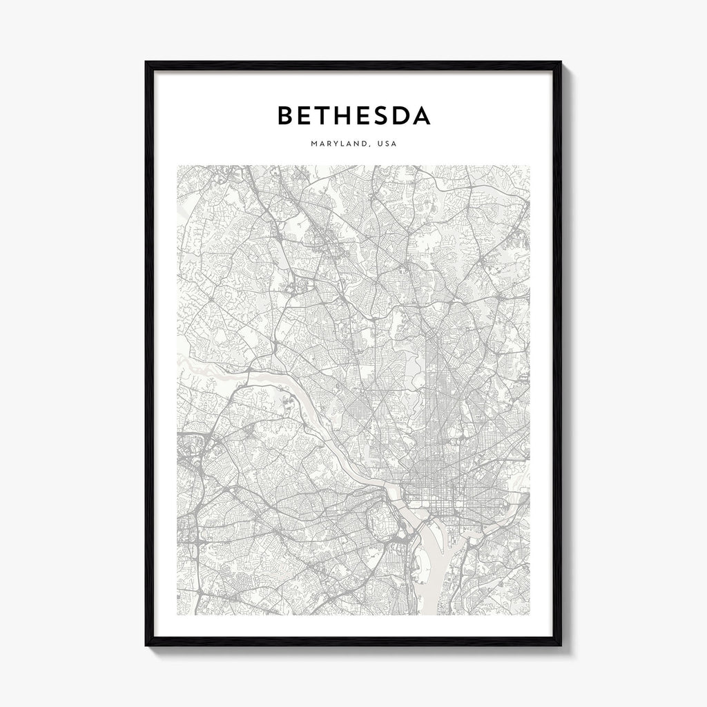 Bethesda Map Poster