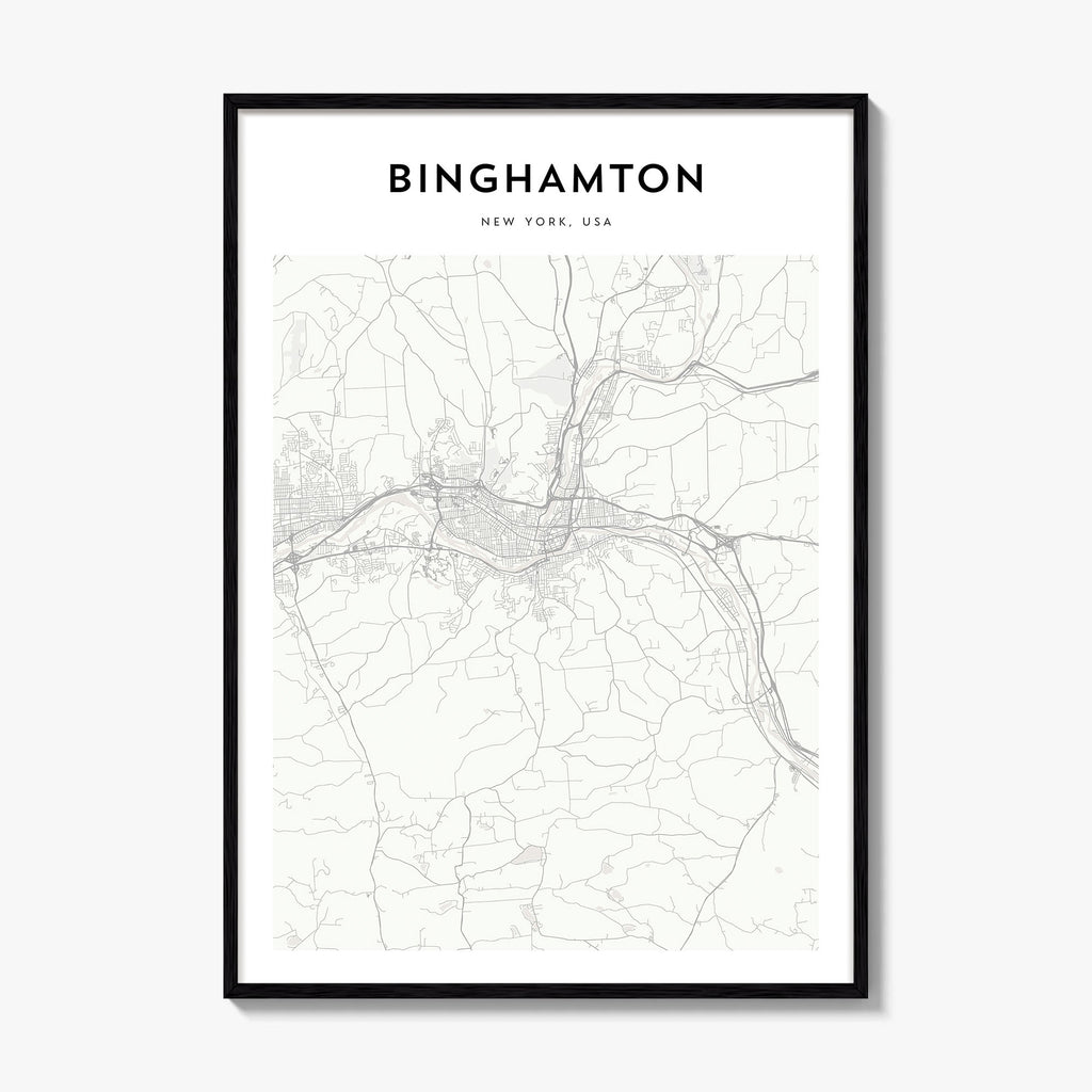 Binghamton Map Poster