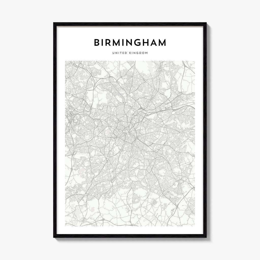Birmingham United Kingdom Map Poster