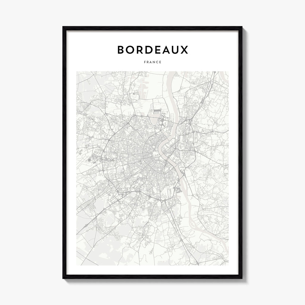 Bordeaux Map Poster