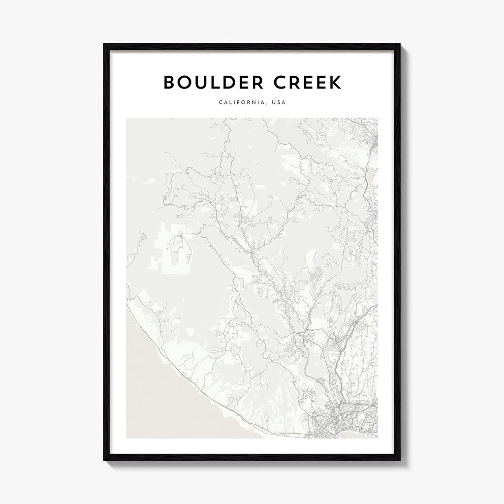Boulder Creek Map Poster