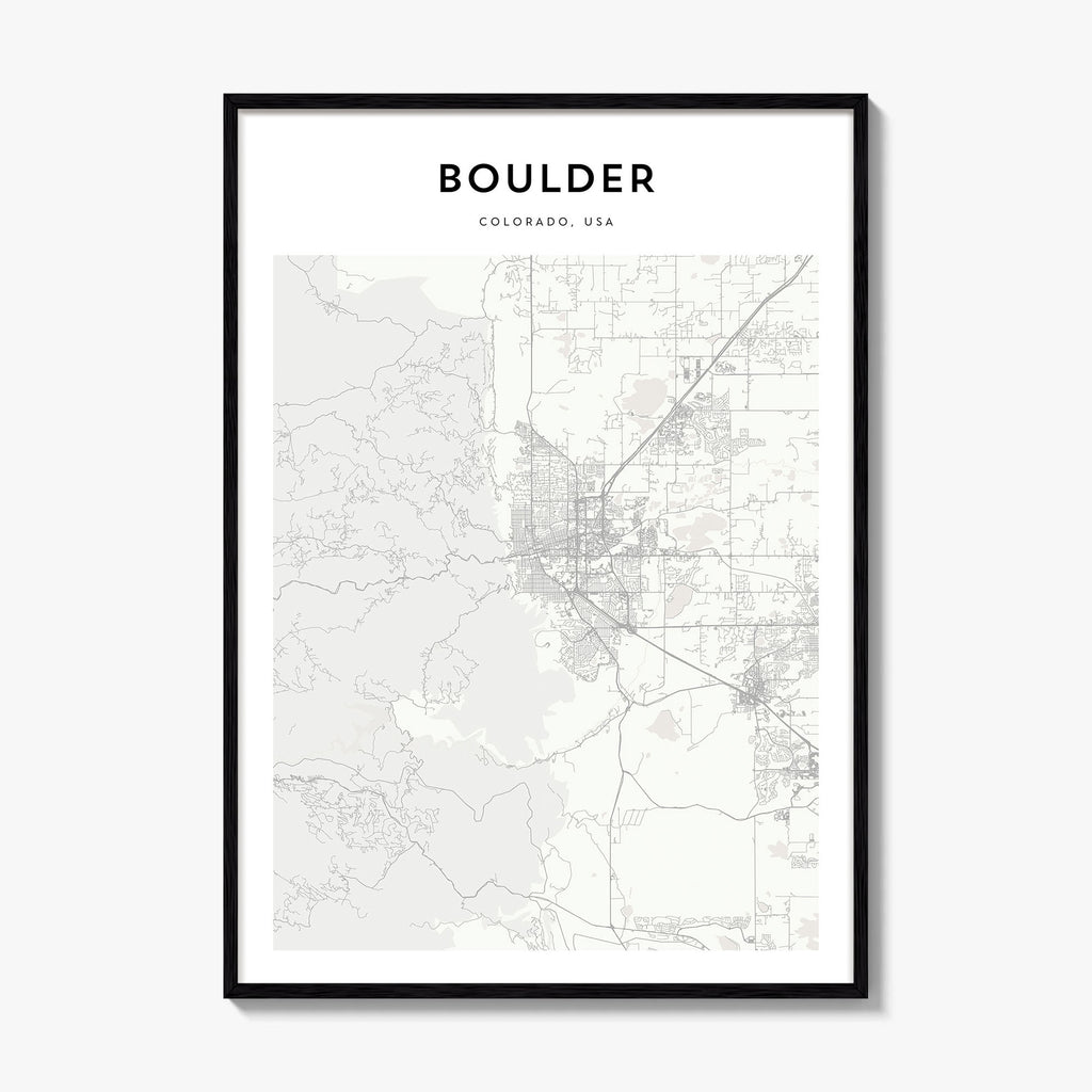 Boulder Map Poster