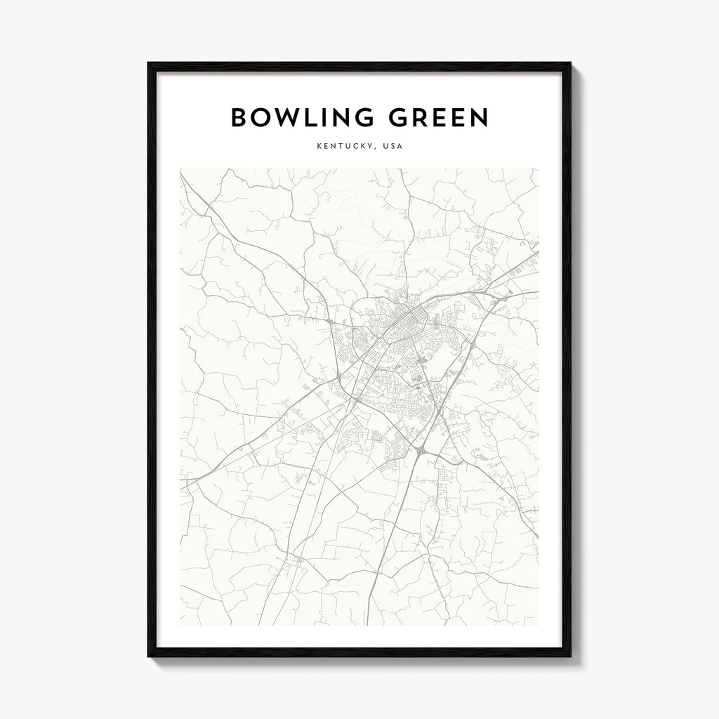 Bowling Green Kentucky Map Poster
