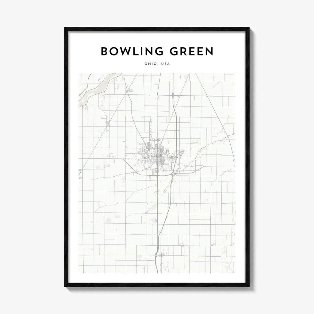 Bowling Green Ohio Map Poster