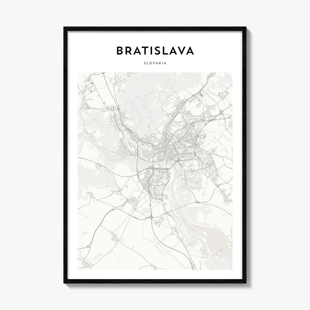 Bratislava Map Poster