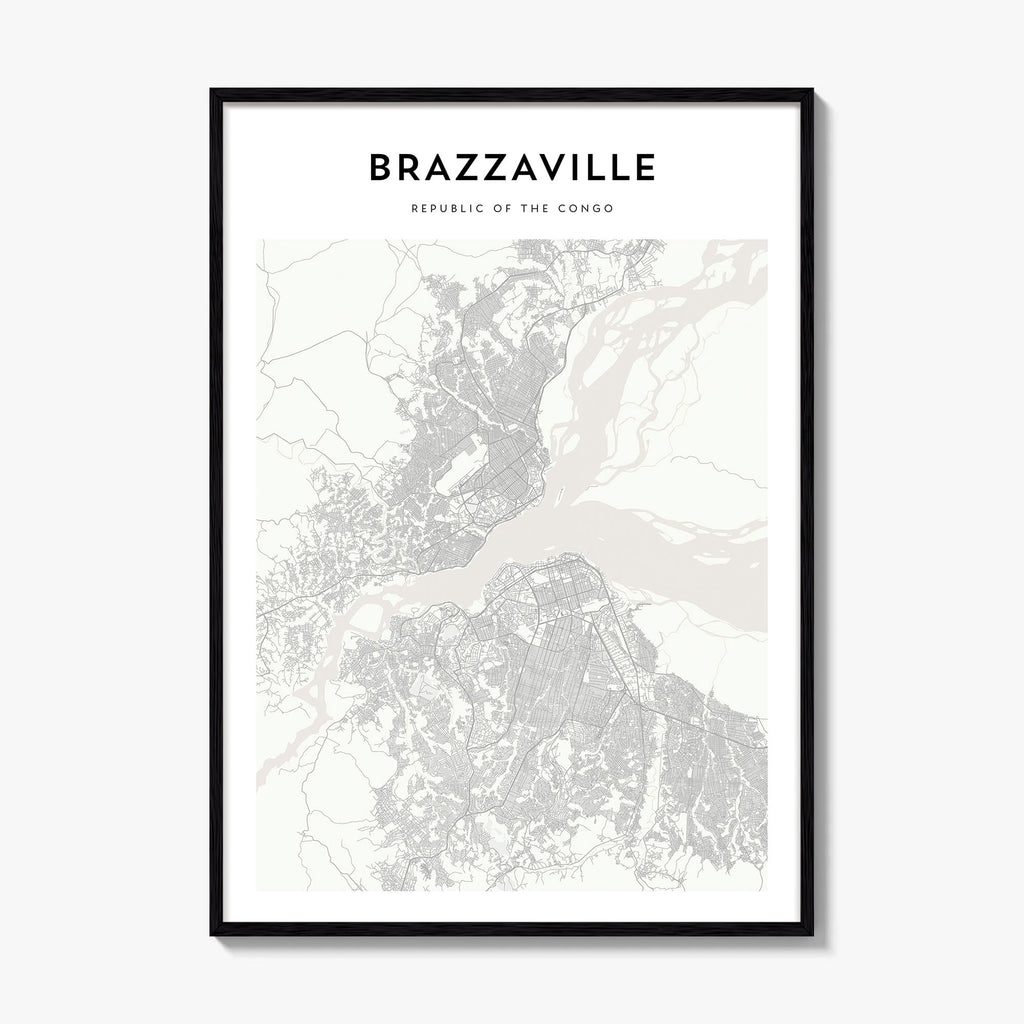 Brazzaville Map Poster