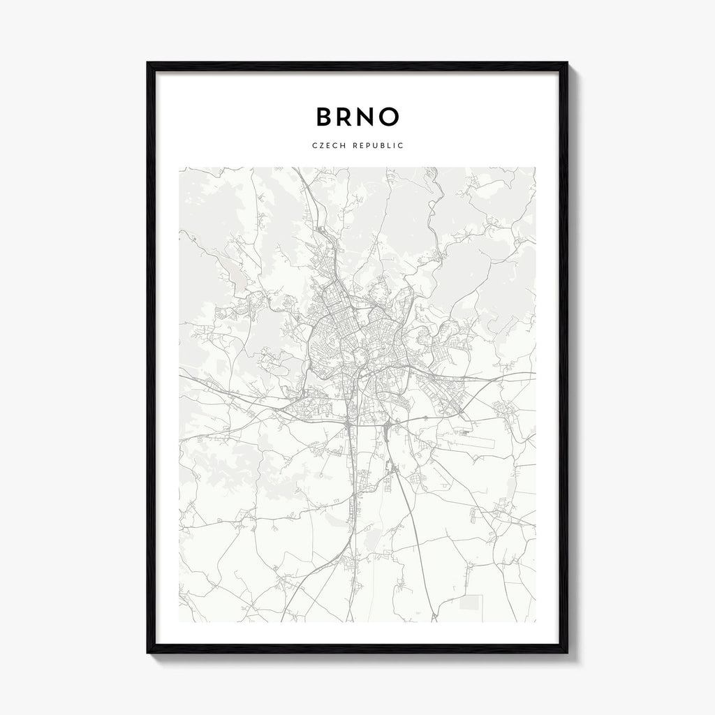 Brno Map Poster