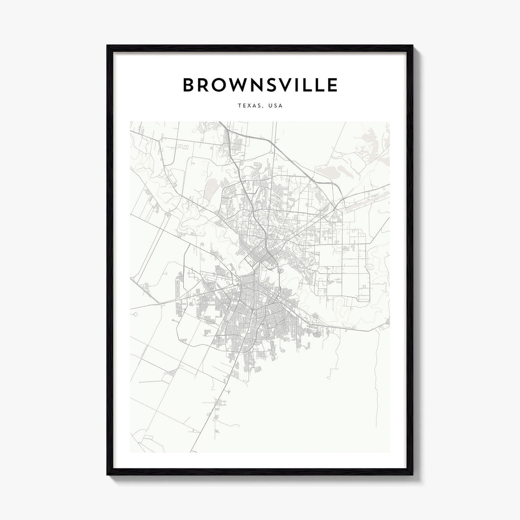 Brownsville Map Poster