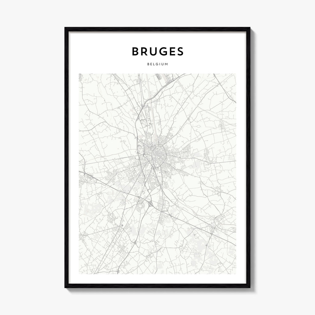 Bruges Map Poster