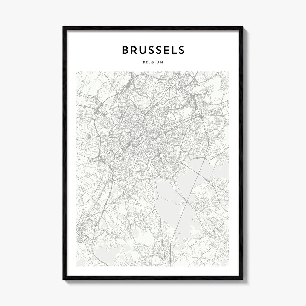 Brussels Map Poster