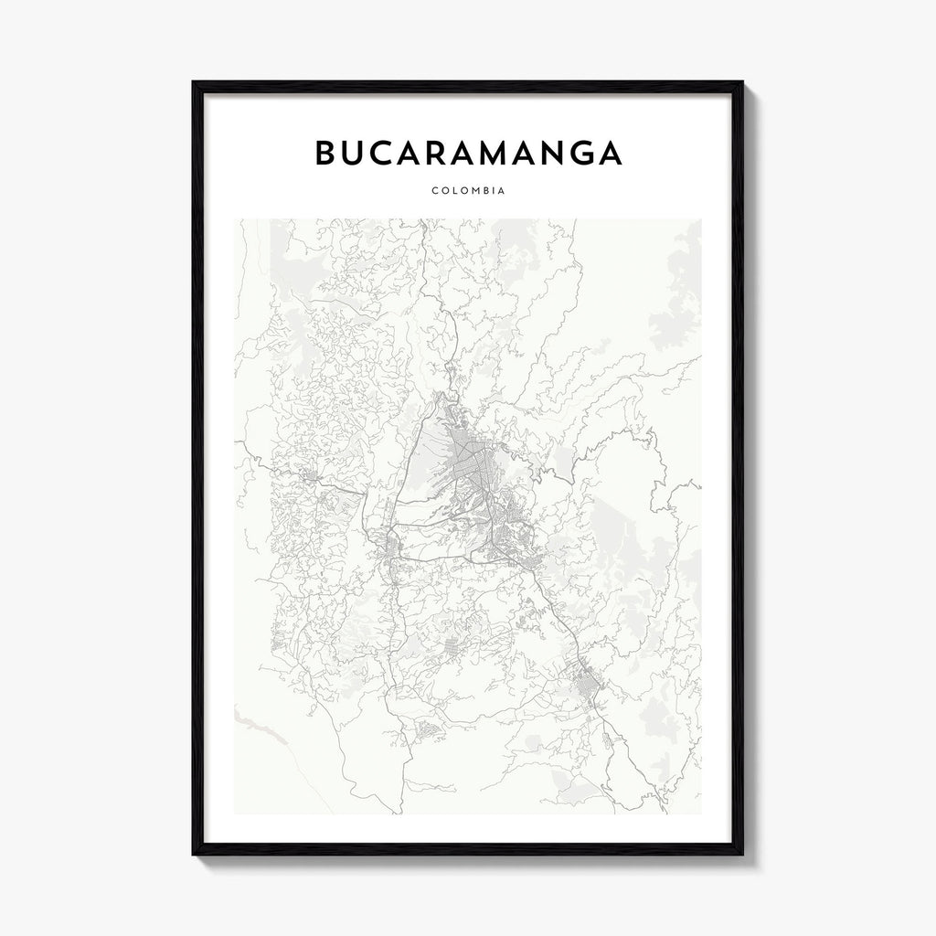 Bucaramanga Map Poster