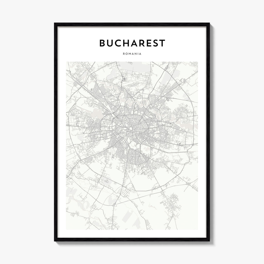 Bucharest Map Poster
