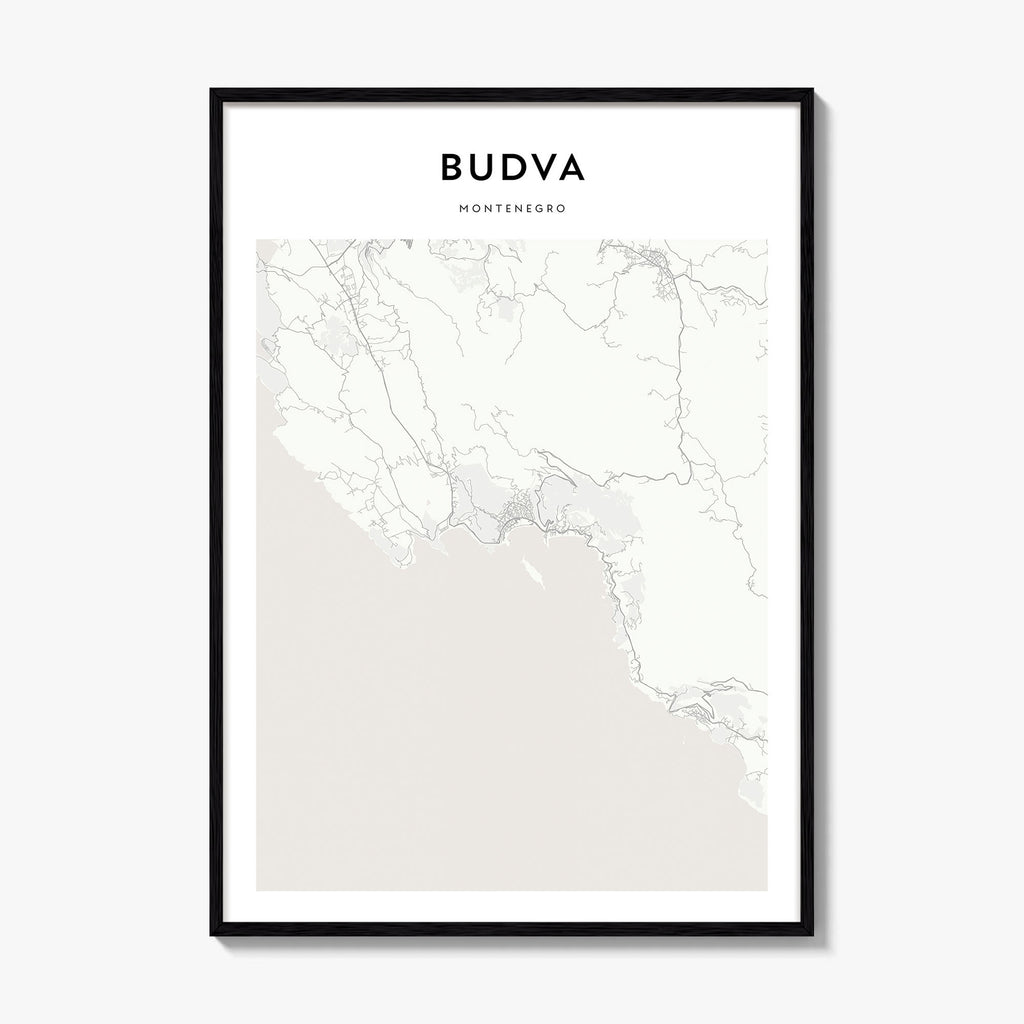Budva Map Poster