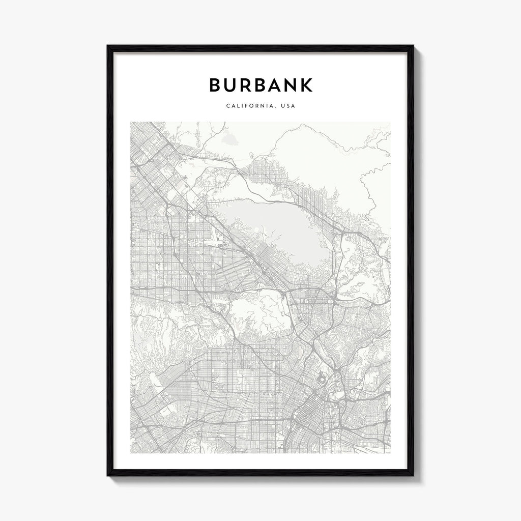 Burbank Map Poster