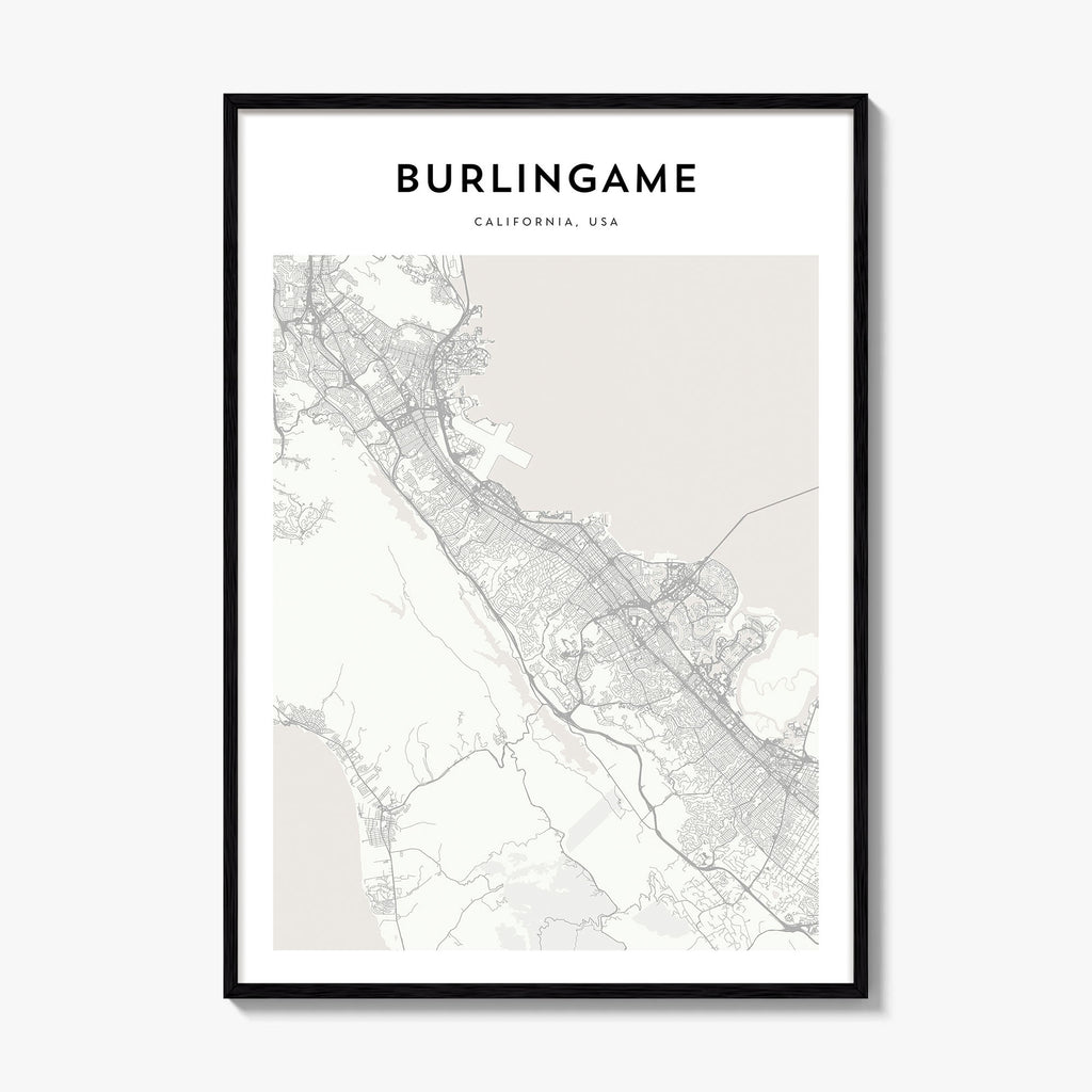 Burlingame Map Poster