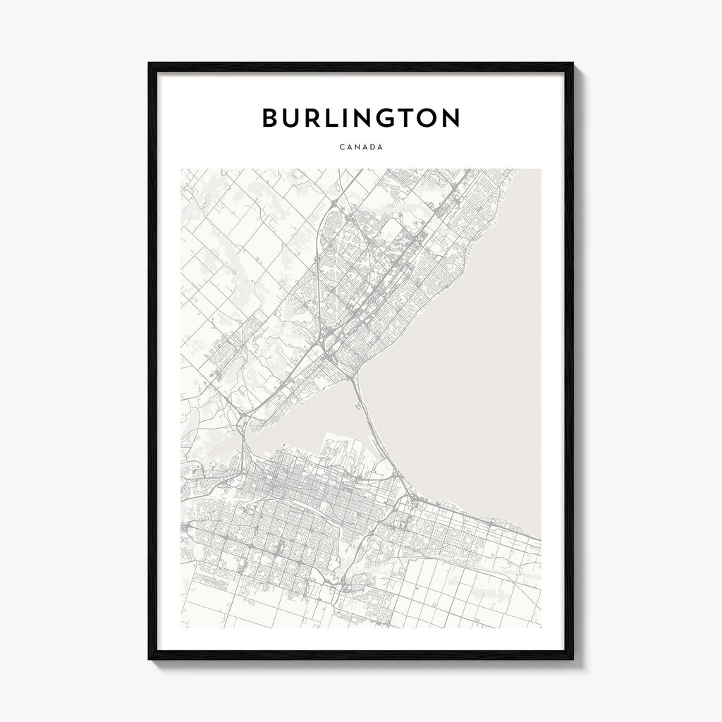 Burlington Canada Map Poster
