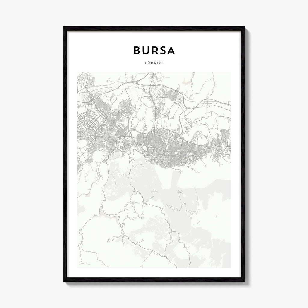 Bursa Map Poster