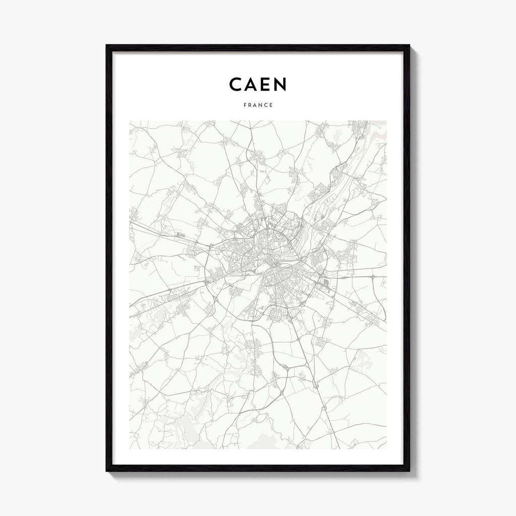 Caen Map Poster