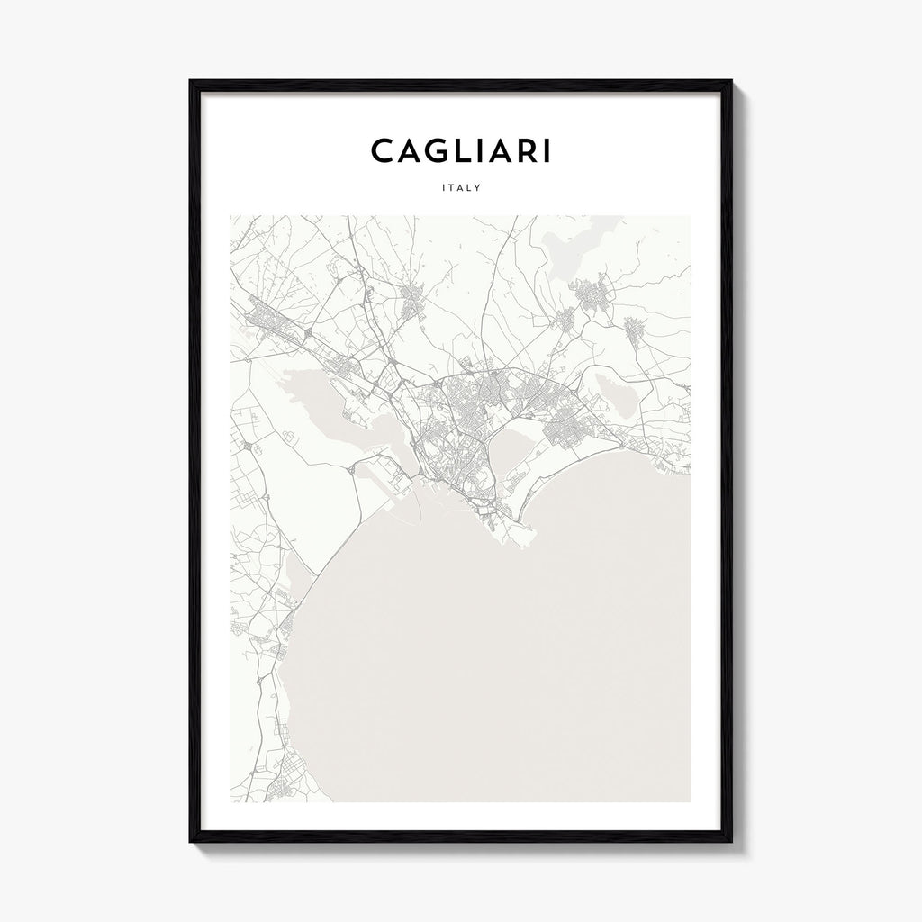 Cagliari Map Poster