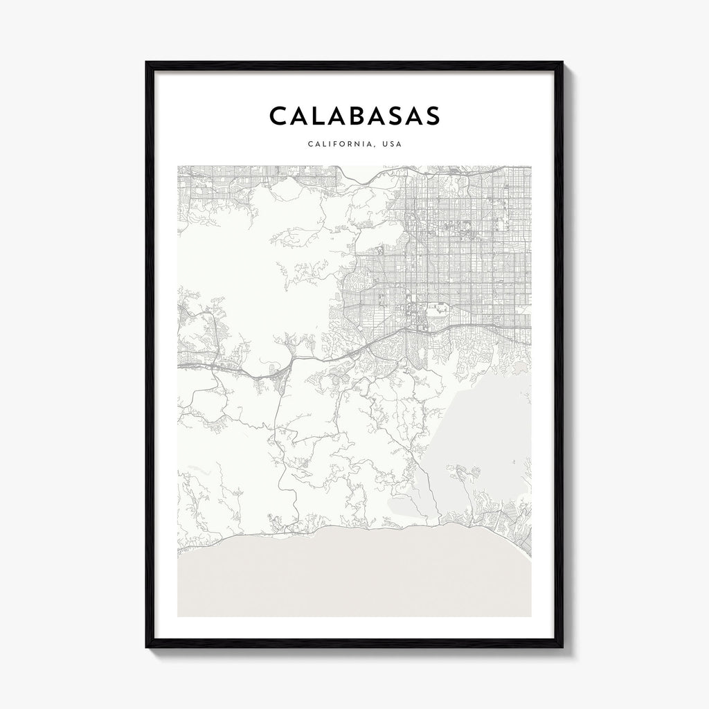 Calabasas Map Poster