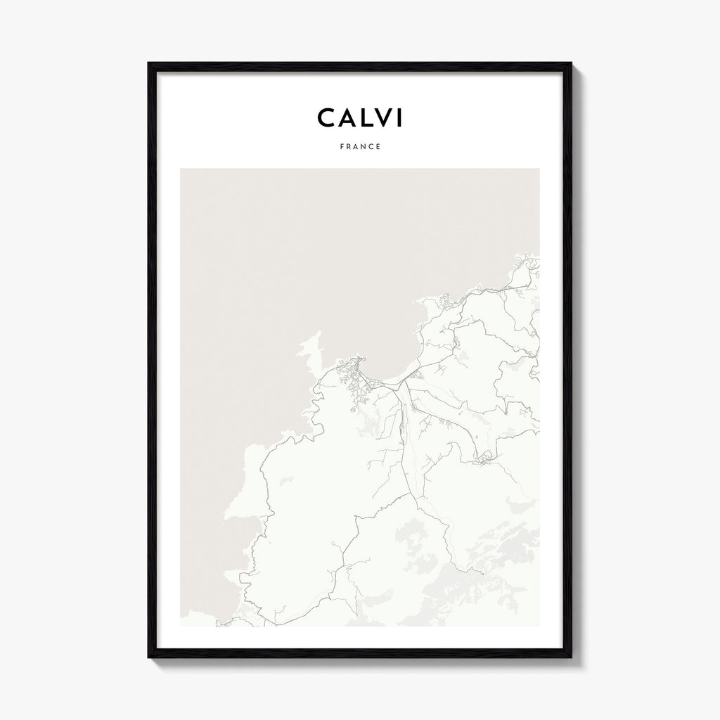 Calvi Map Poster