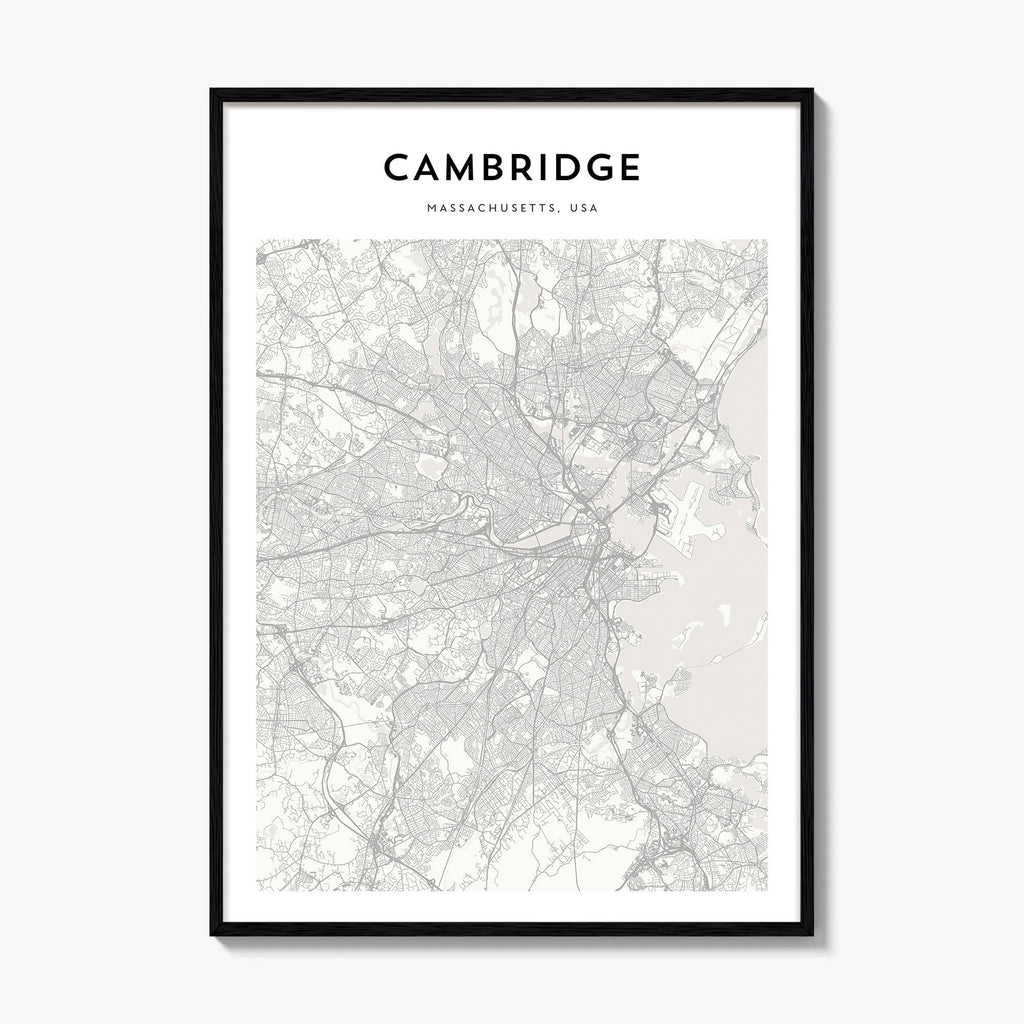 Cambridge Massachusetts Map Poster