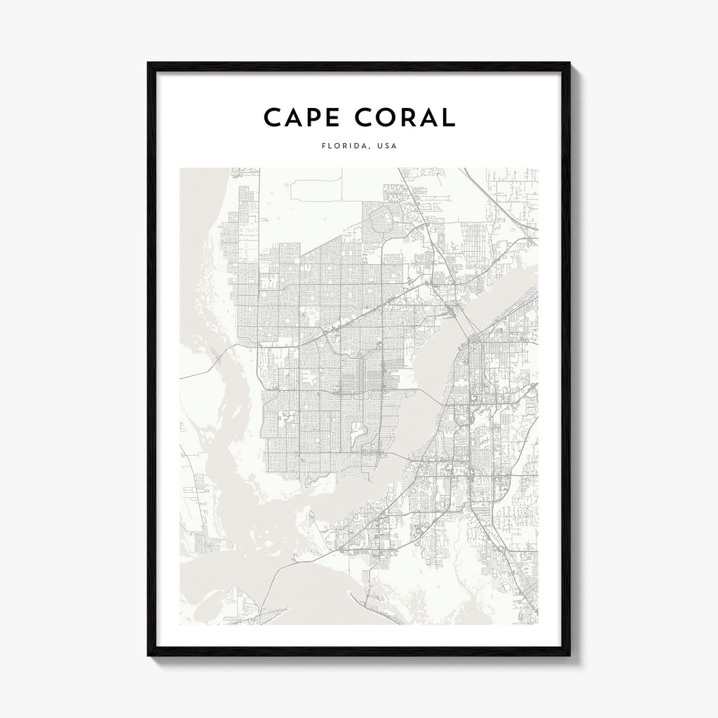 Cape Coral Map Poster