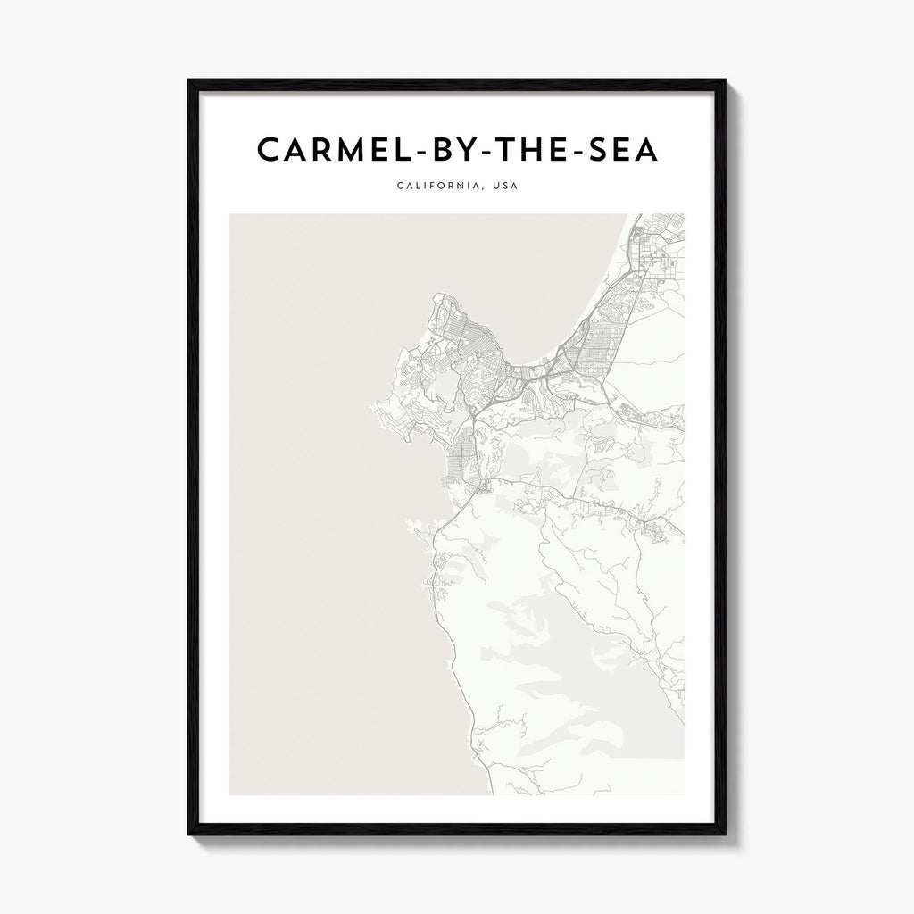 Carmel By The Sea Map Poster