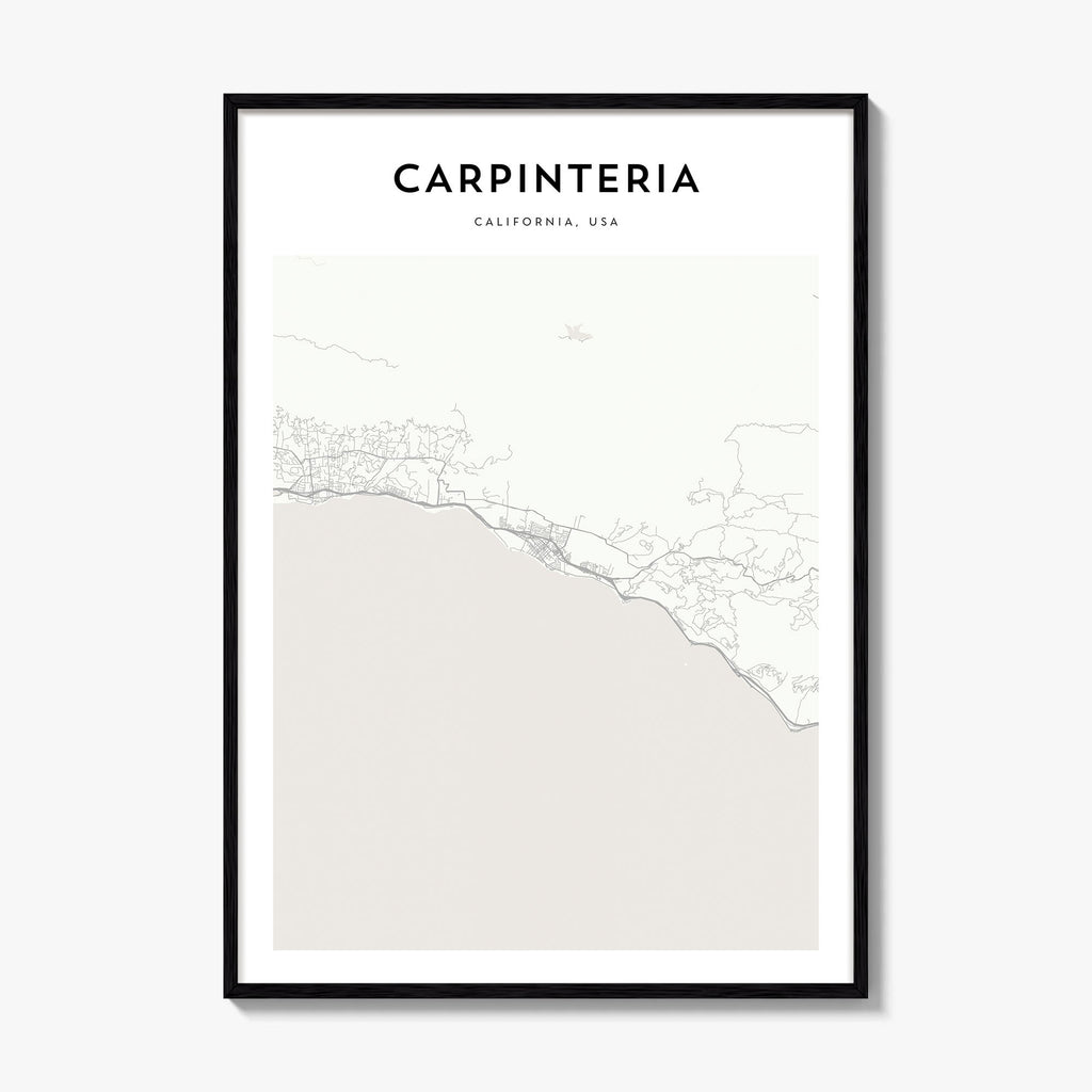 Carpinteria Map Poster