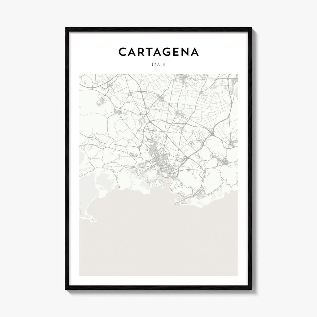 Cartagena Spain Map Poster