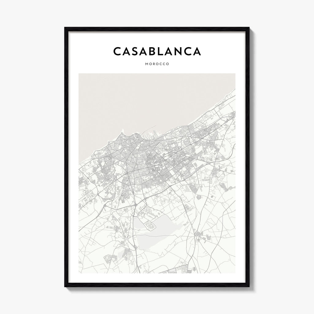 Casablanca Map Poster
