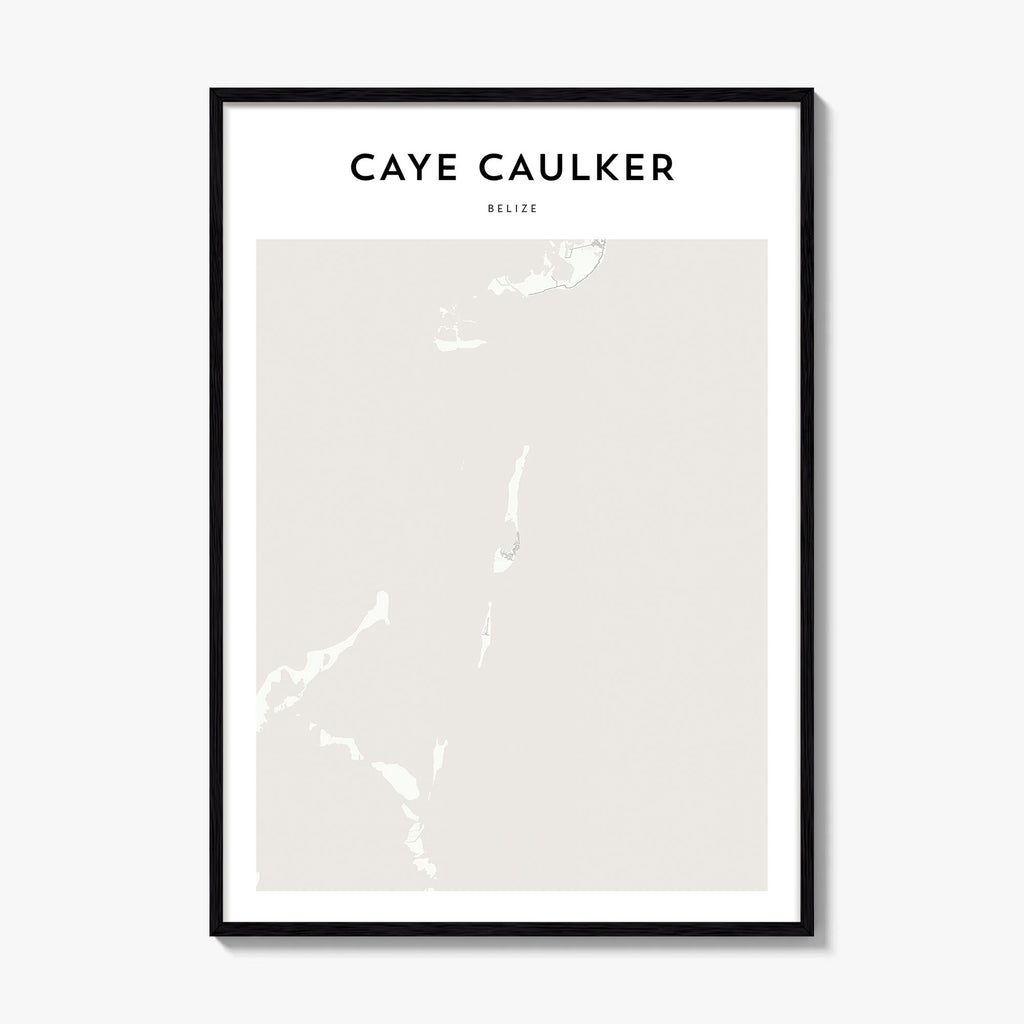 Caye Caulker Map Poster