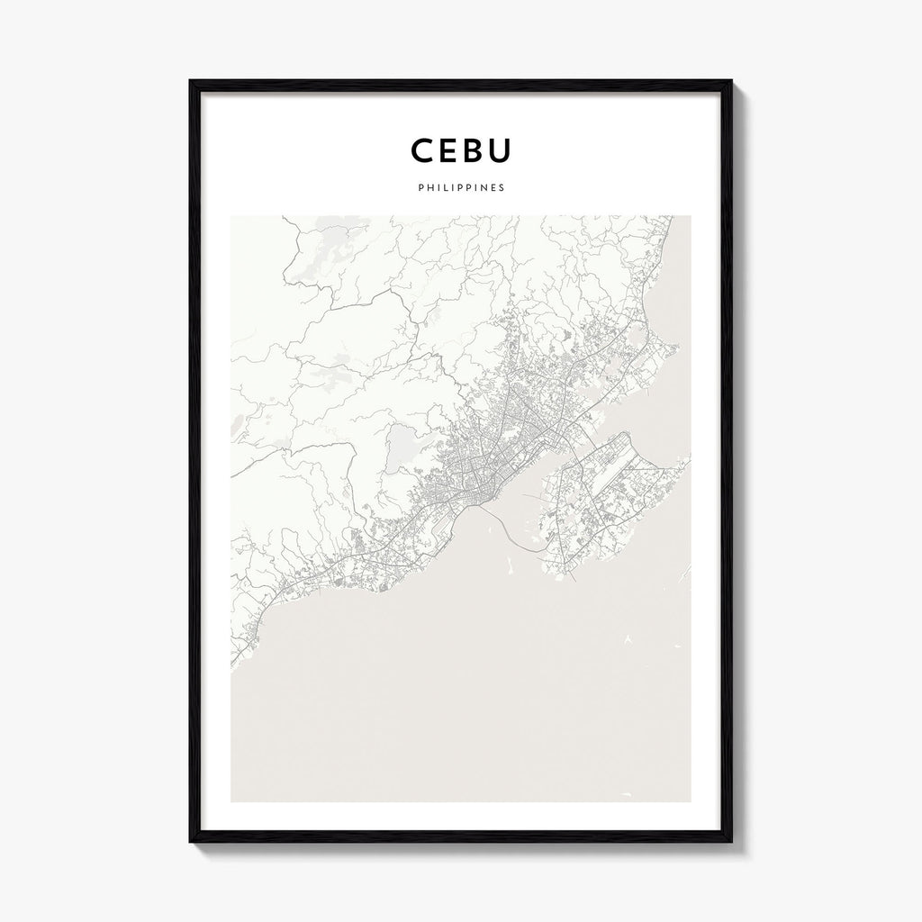 Cebu Map Poster
