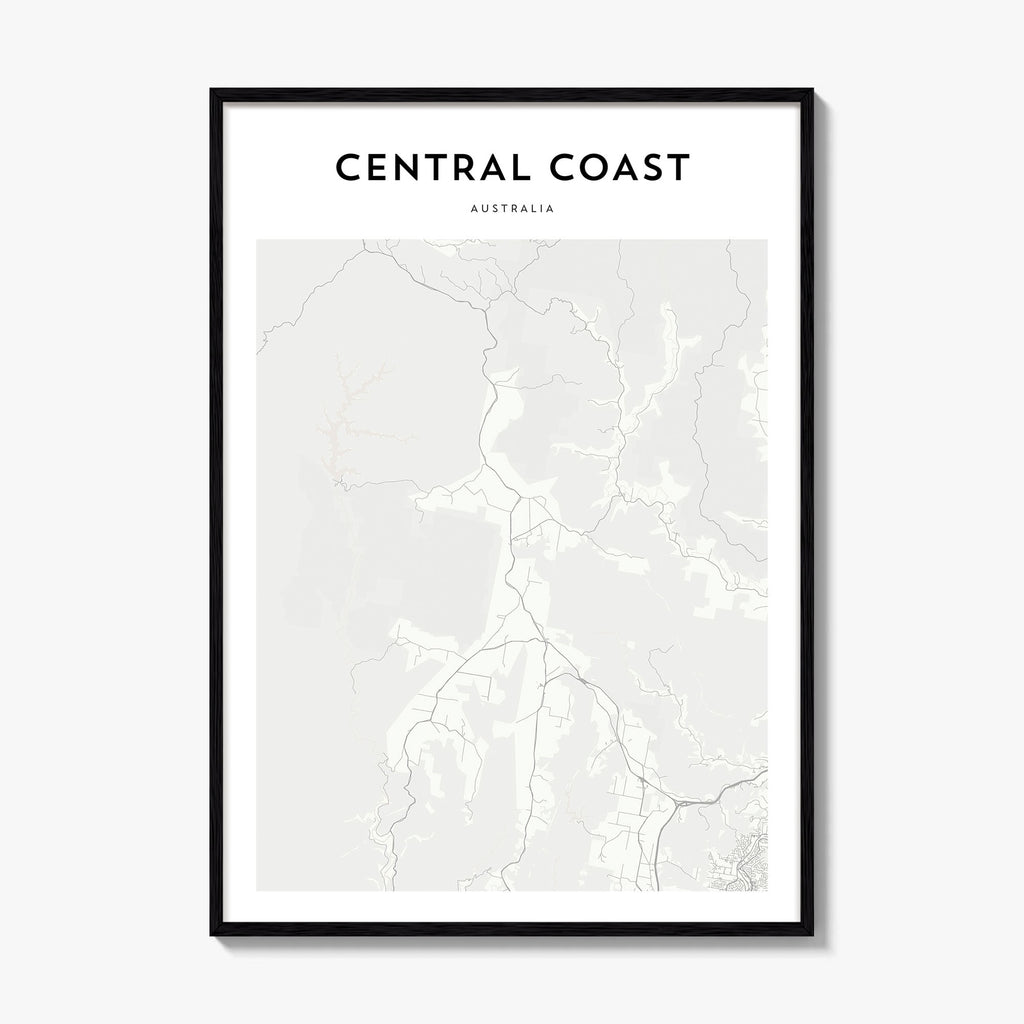 Central Coast Map Poster