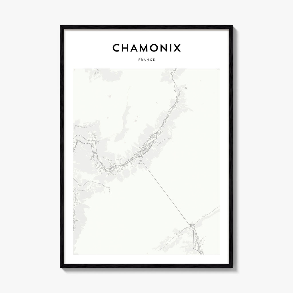 Chamonix Map Poster