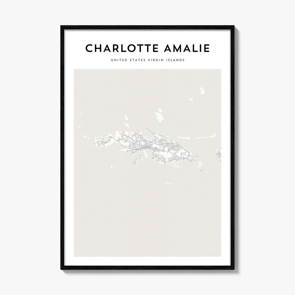 Charlotte Amalie Map Poster