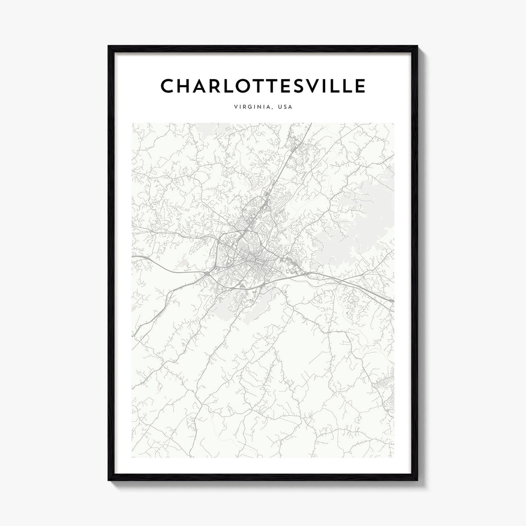 Charlottesville Map Poster
